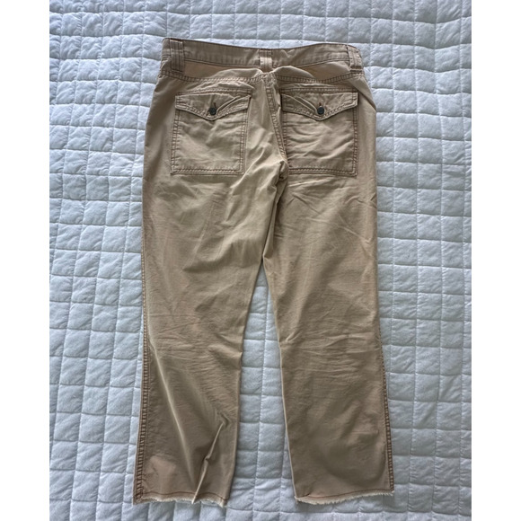 JOIE Pants Womens 29 Khaki Cropped Cargo Low Rise Straight Leg Casual Gorpcore - Picture 3 of 13